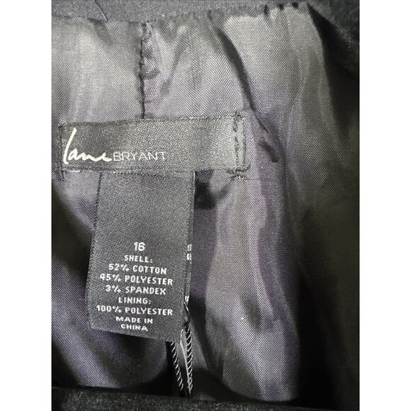 Lane Bryant Two Button‎ Black Blazer Double Weave Stretch Size 16 NWT $79 - Picture 4 of 8